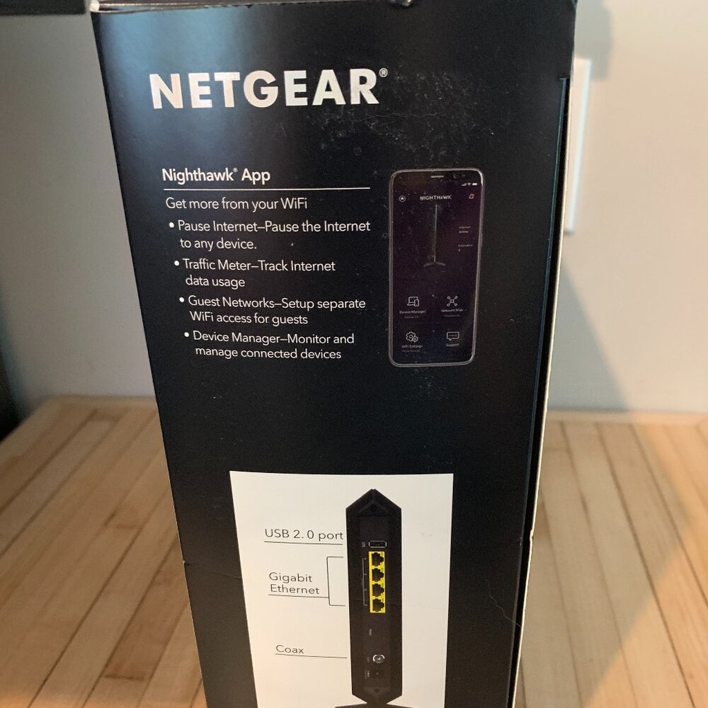 Netgear Nighthawk AC1900 WiFi Cable Modem Router - Picture 2 of 6